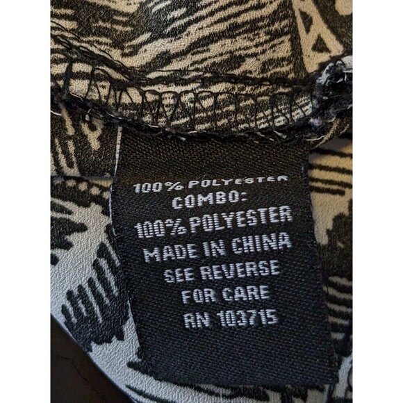 Zac Rachel Poncho Top Womens Plus 3X Semi Sheer Boho Artsy Black White Witchy - Picture 9 of 9